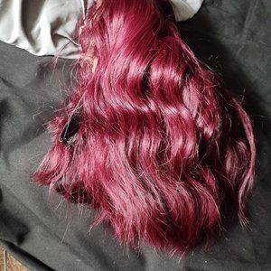 Burgundy wig